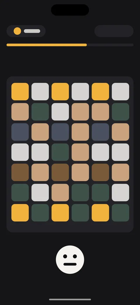 Illustration of a mobile puzzle game level