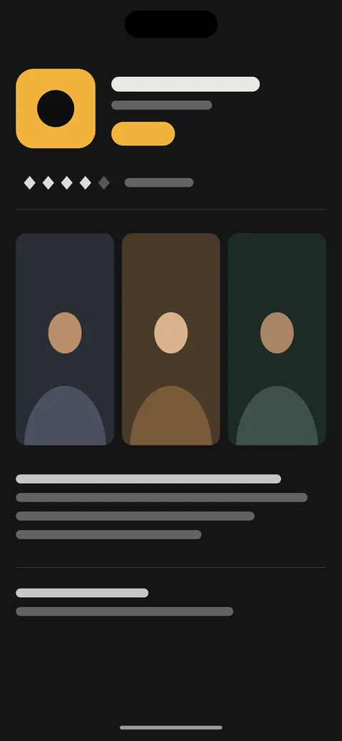 Illustration of an App Store product page